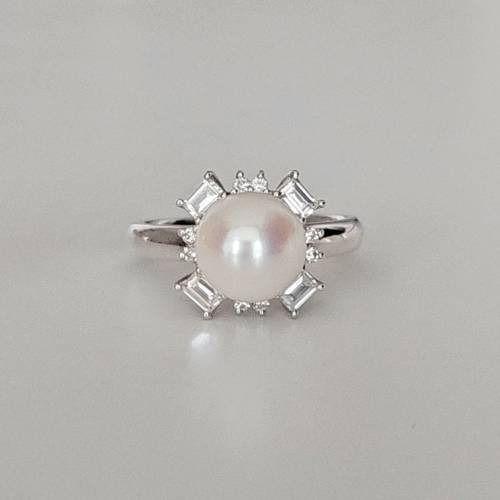 Akoya pearl 8.5mm diamond R